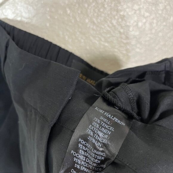 Kobi Halperin Pants Womens Medium Wide Leg Linen Blend Cargo Pull On - Picture 5 of 5